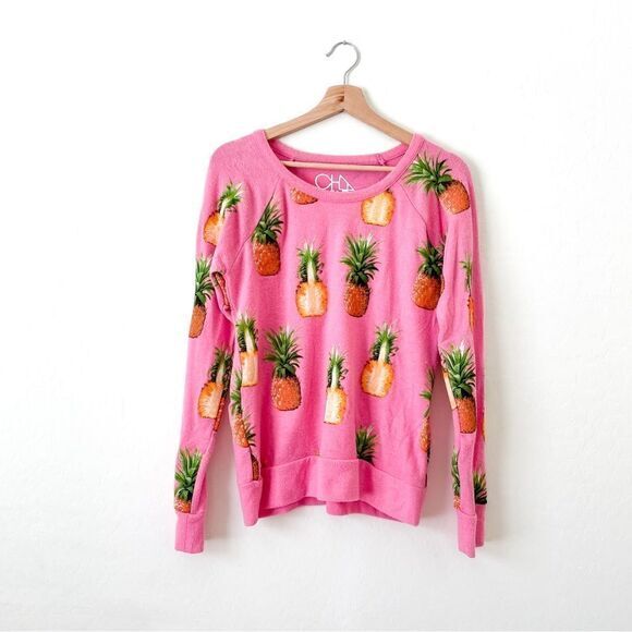 Chaser Tops - CHASER Pineapple Pink Jumper Sweater